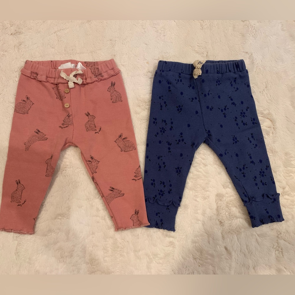 Zara girls leggings set of two 3-6 month
